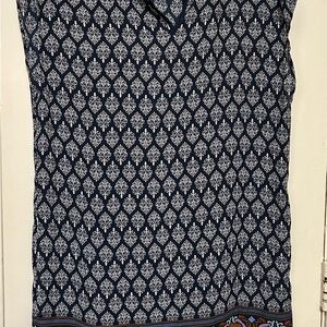 The Limited Dark Blue and White Patterned Shirt